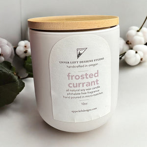 limited edition winter soy candles // 10oz white ceramic