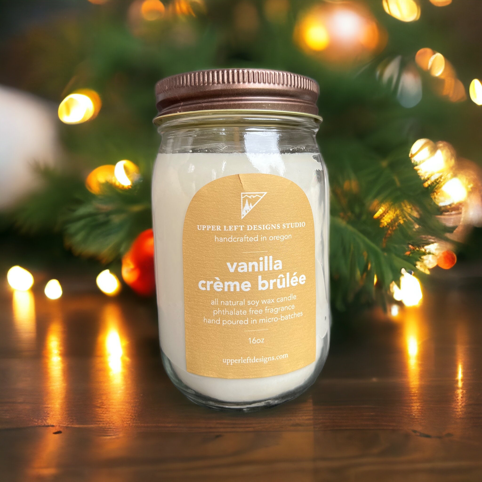 vanilla crème brûlée soy candle / farmhouse jar