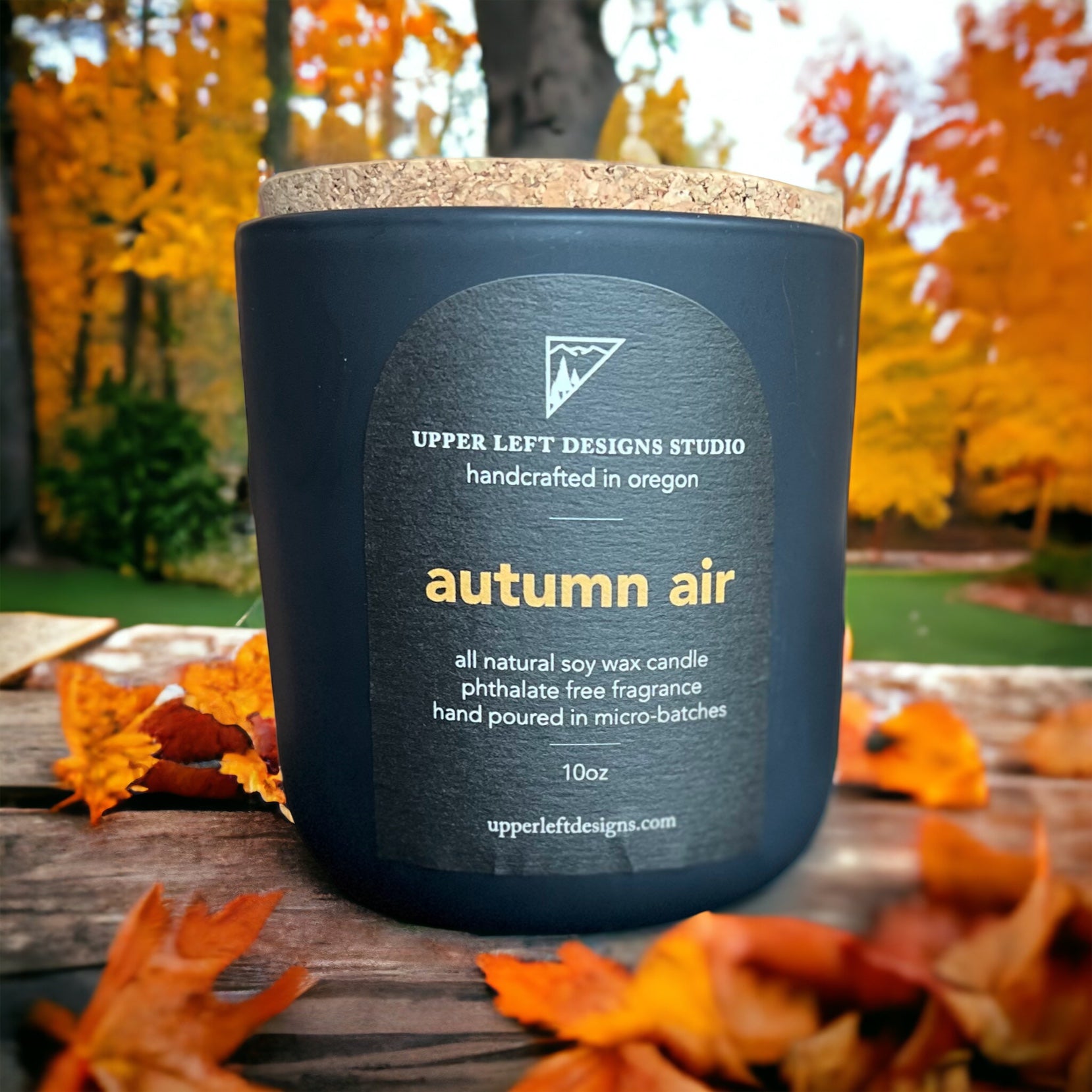 autumn air soy candle // dark ceramic