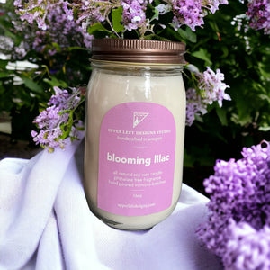 blooming lilac soy candle / farmhouse jar