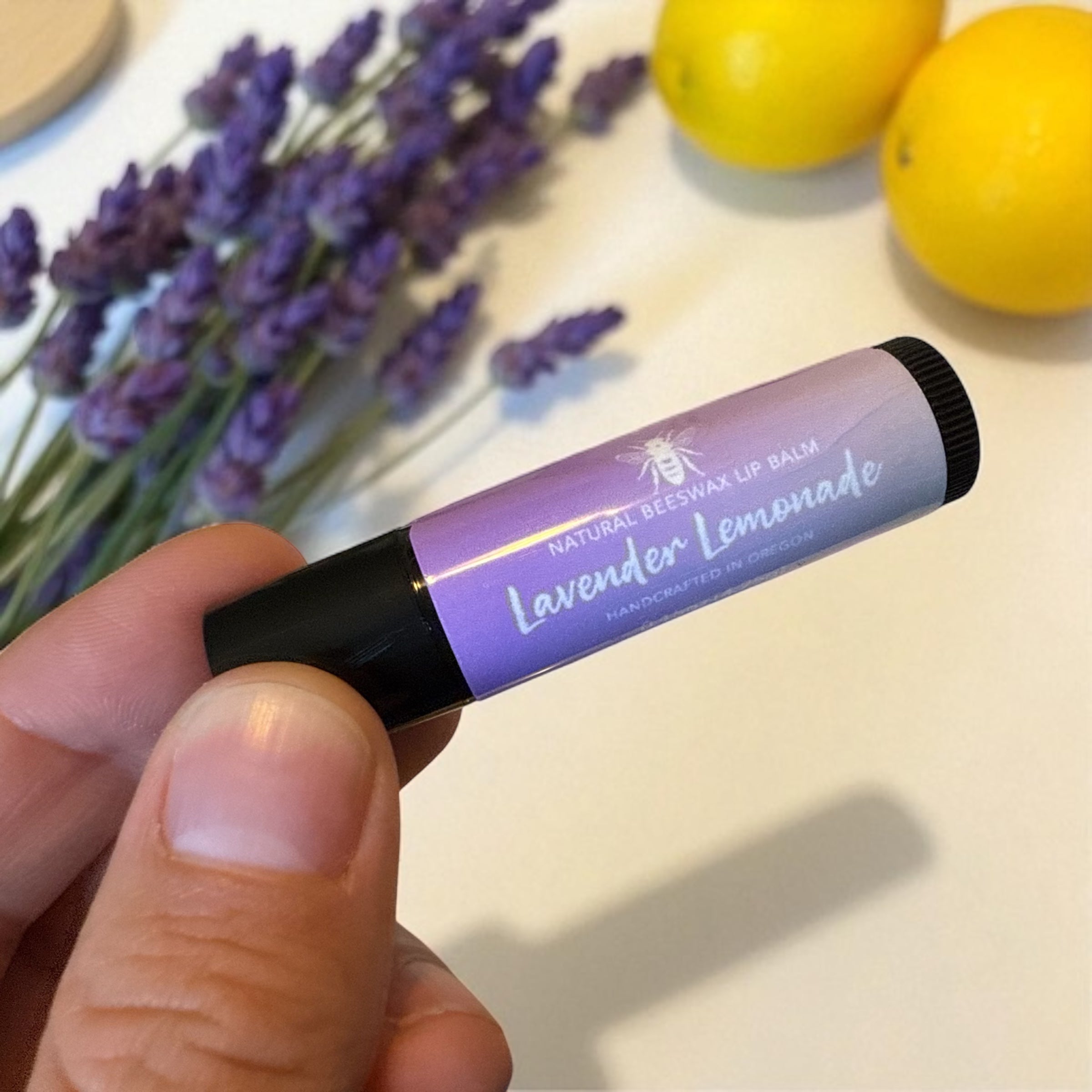 lavender lemonade natural beeswax lip balm