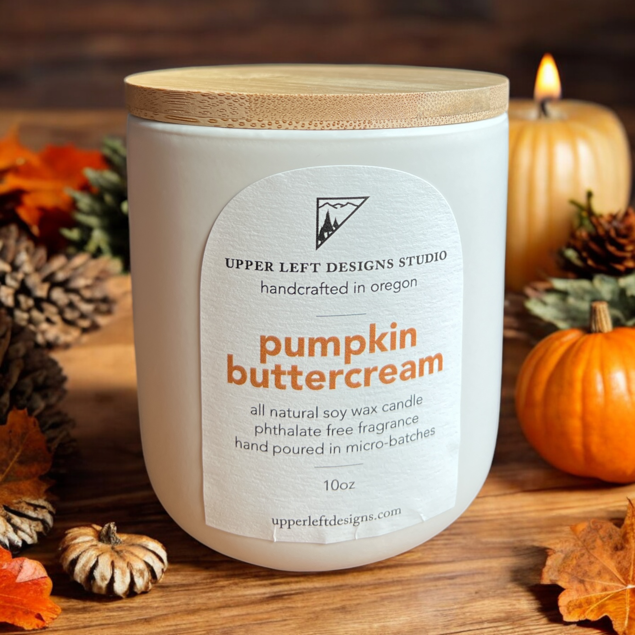 pumpkin buttercream soy candle // ceramic